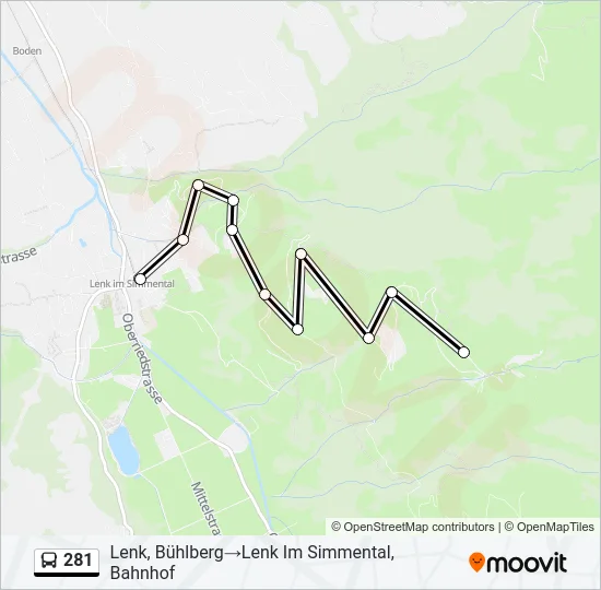281 Bus Line Map