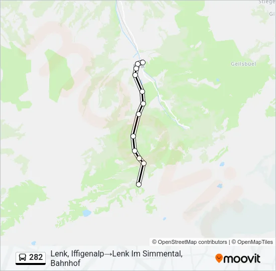 282 Bus Line Map