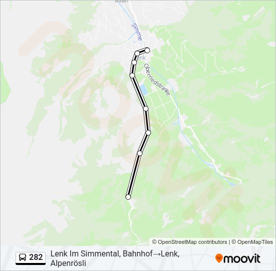 282 bus Line Map