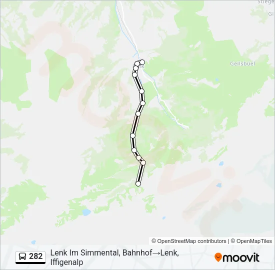 282 Bus Line Map