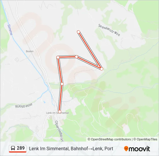 289 Bus Line Map
