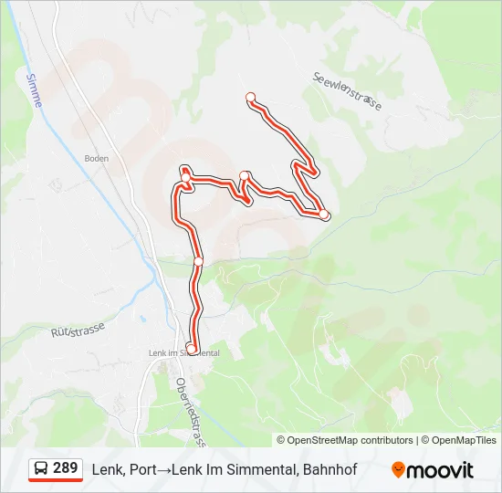 289 Bus Line Map