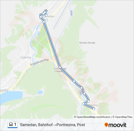 1 Bus Line Map