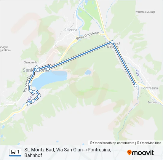 1 Bus Line Map