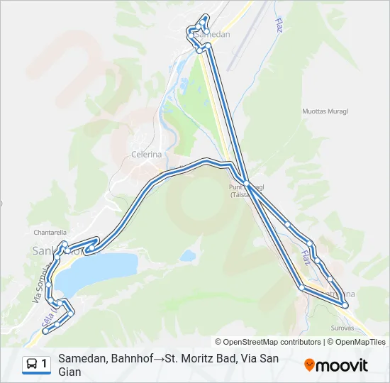 1 Bus Line Map