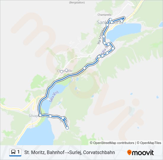 1 Bus Line Map