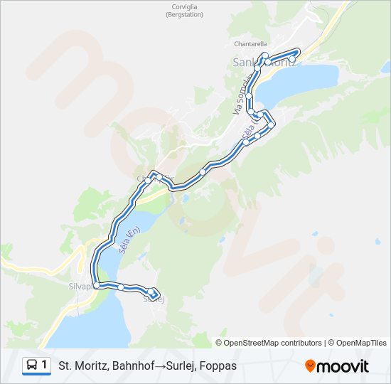 1 Bus Line Map