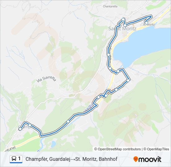1 Bus Line Map