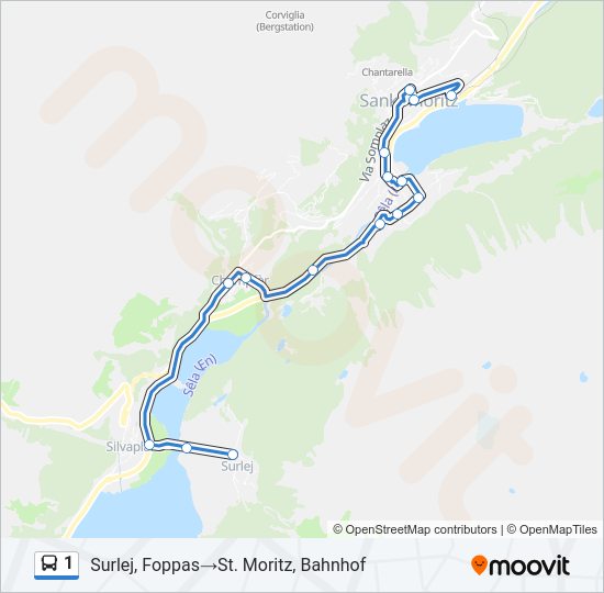 1 Bus Line Map