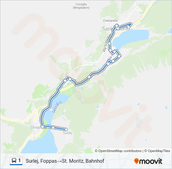 1 Bus Line Map