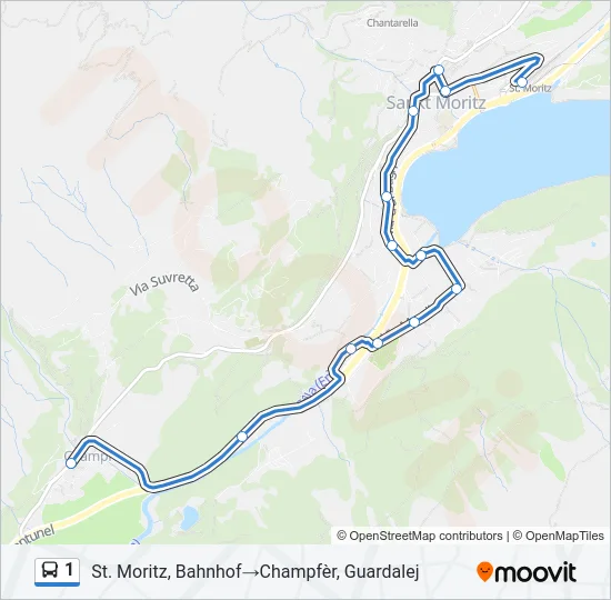 1 Bus Line Map