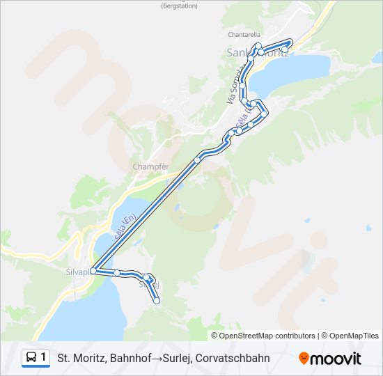 1 Bus Line Map