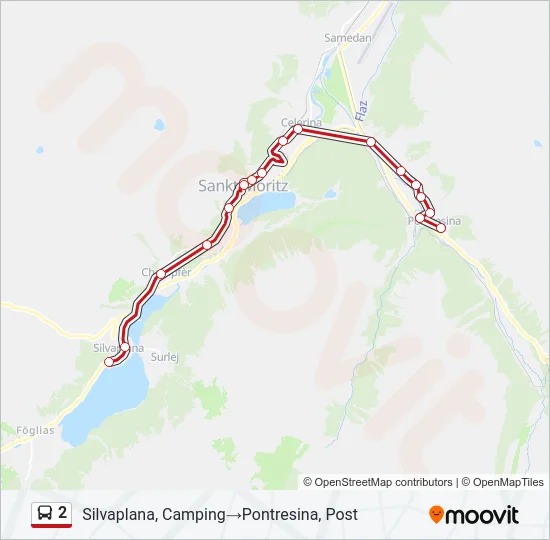 2 Bus Line Map