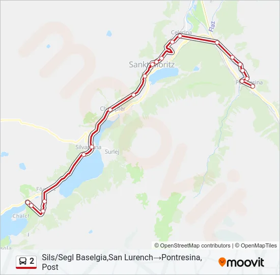 2 Bus Line Map