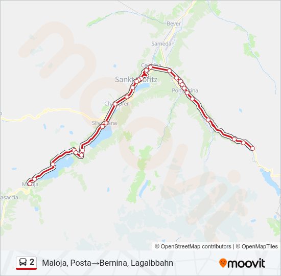 2 Bus Line Map