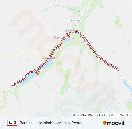 2 Bus Line Map