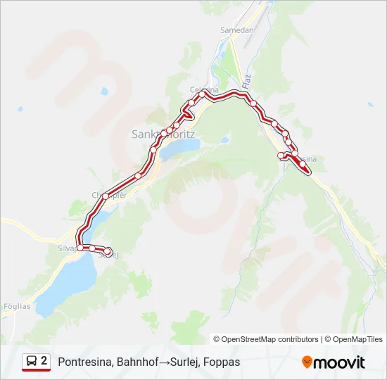 2 Bus Line Map