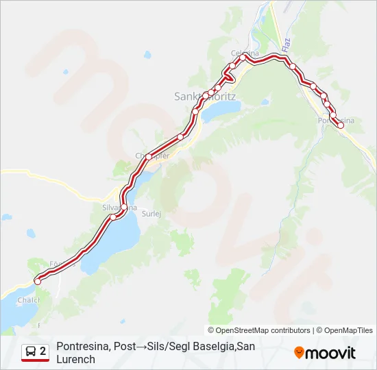 2 Bus Line Map