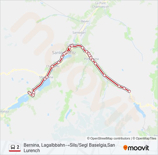 2 Bus Line Map