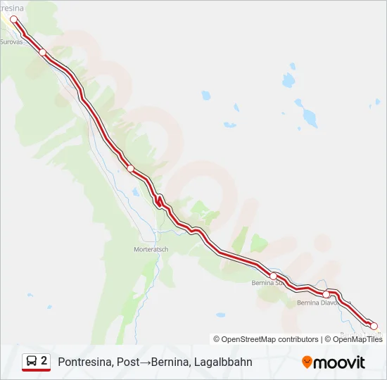 2 Bus Line Map