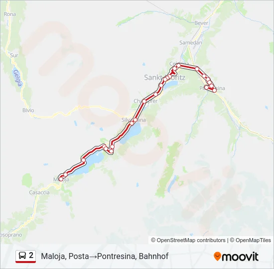 2 Bus Line Map
