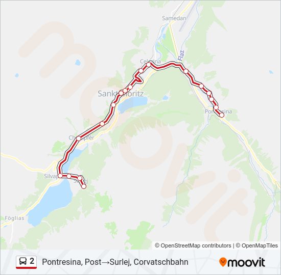 2 Bus Line Map