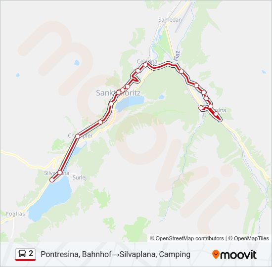2 Bus Line Map
