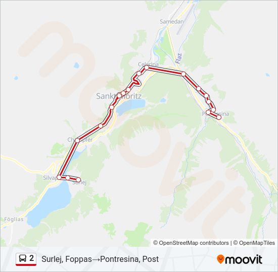 2 Bus Line Map