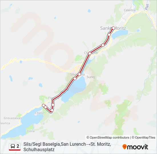 2 Bus Line Map
