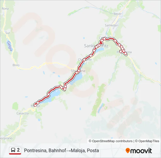 2 Bus Line Map