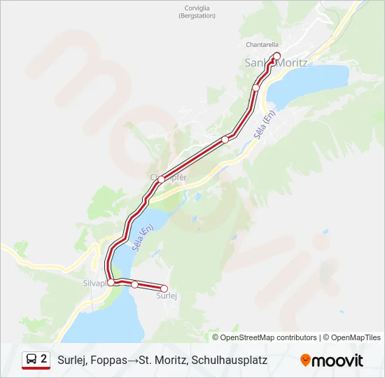 2 Bus Line Map