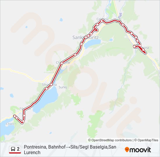 2 Bus Line Map