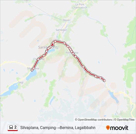 2 Bus Line Map