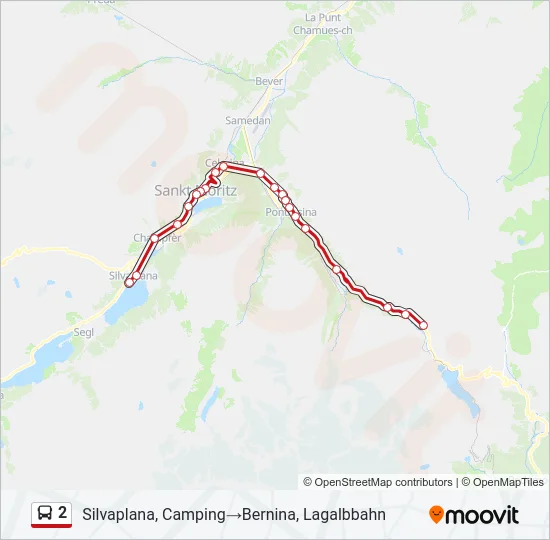2 Bus Line Map