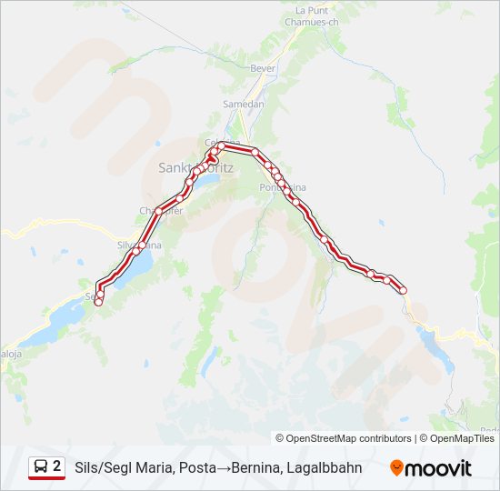 2 Bus Line Map