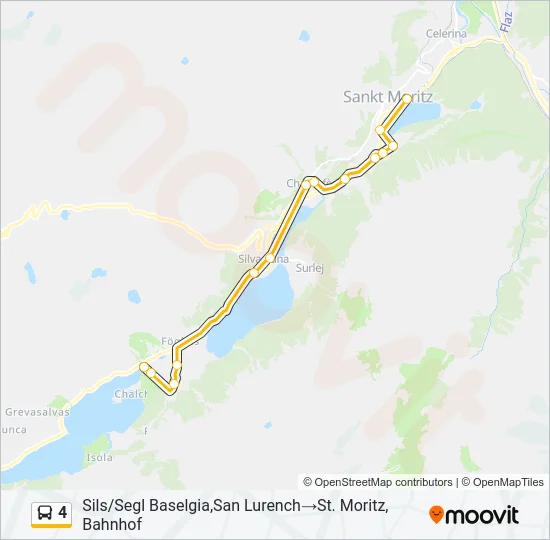 4 Bus Line Map