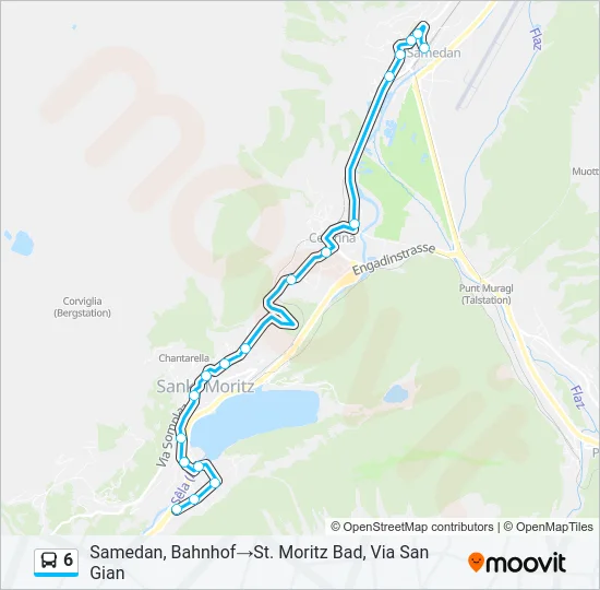 6 Bus Line Map