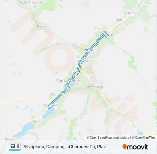 6 Bus Line Map