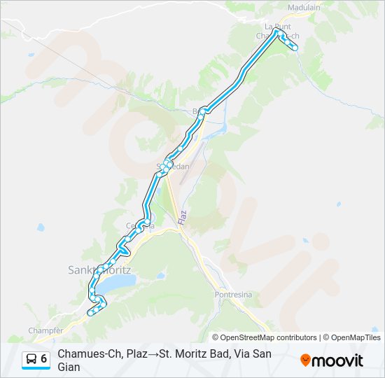 6 Bus Line Map