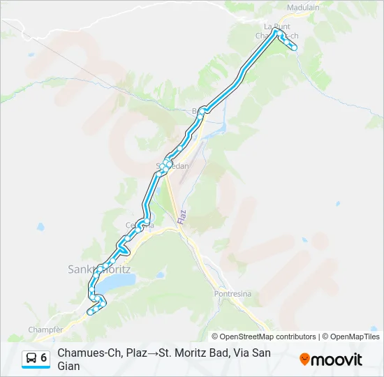 6 Bus Line Map