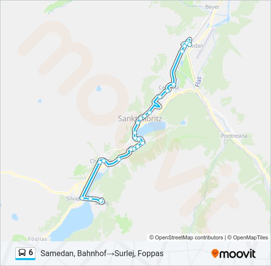 6 Bus Line Map