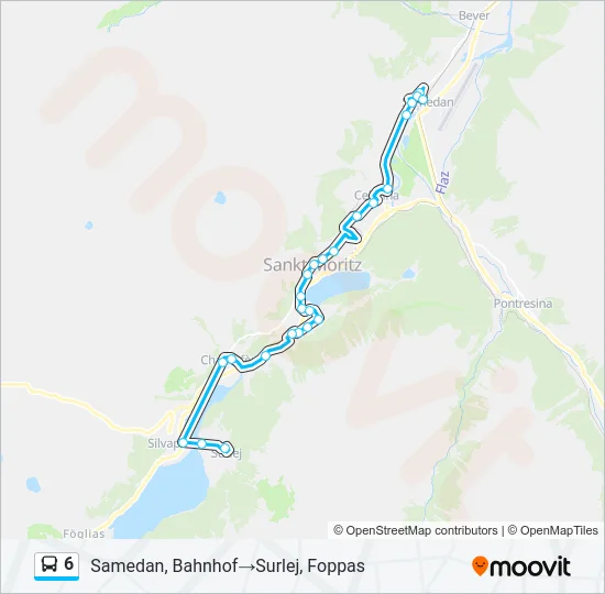 6 Bus Line Map