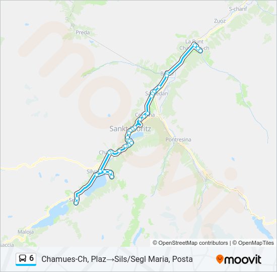 6 Bus Line Map