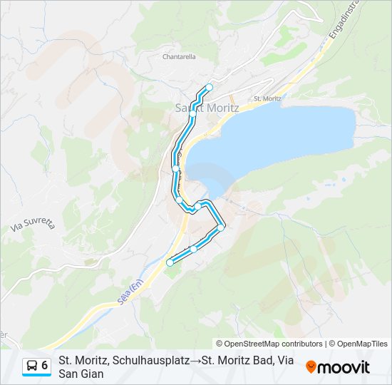 6 Bus Line Map