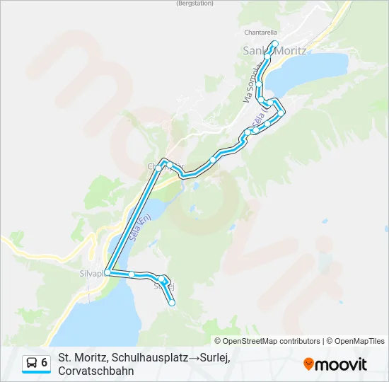 6 Bus Line Map