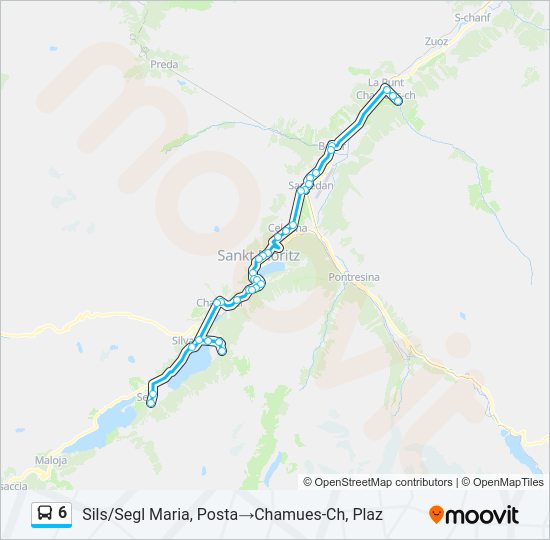 Buslinie 6 Karte