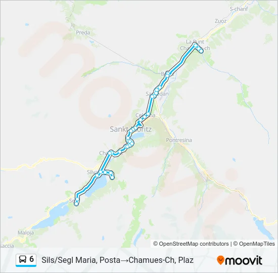 6 Bus Line Map