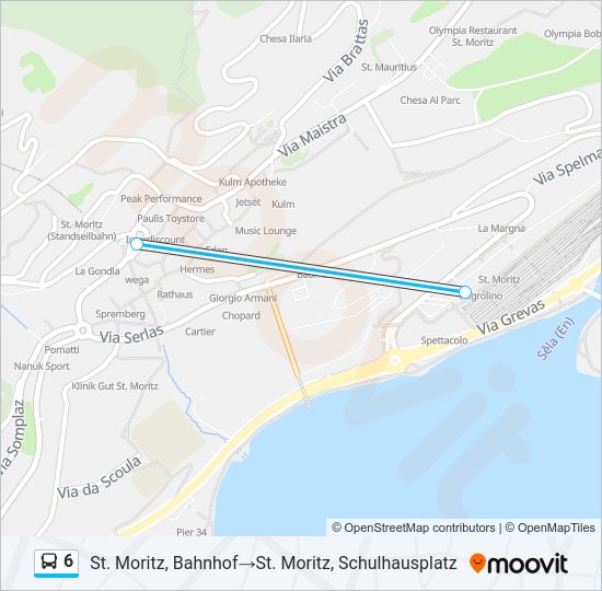 6 Bus Line Map
