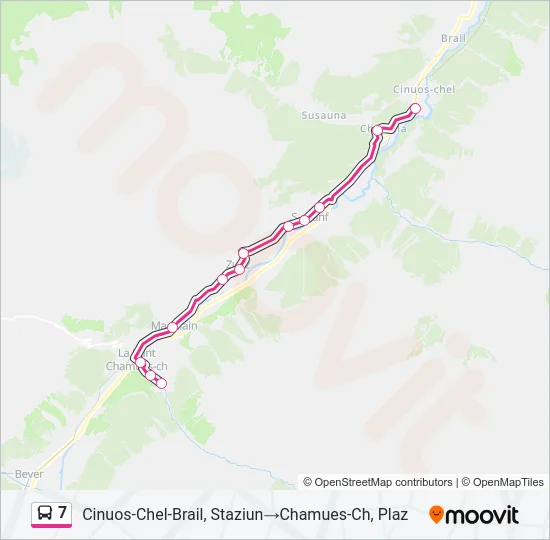 7 Bus Line Map