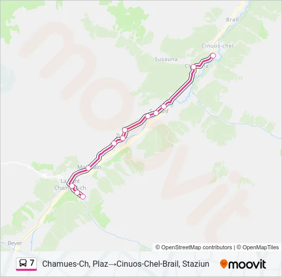 7 Bus Line Map
